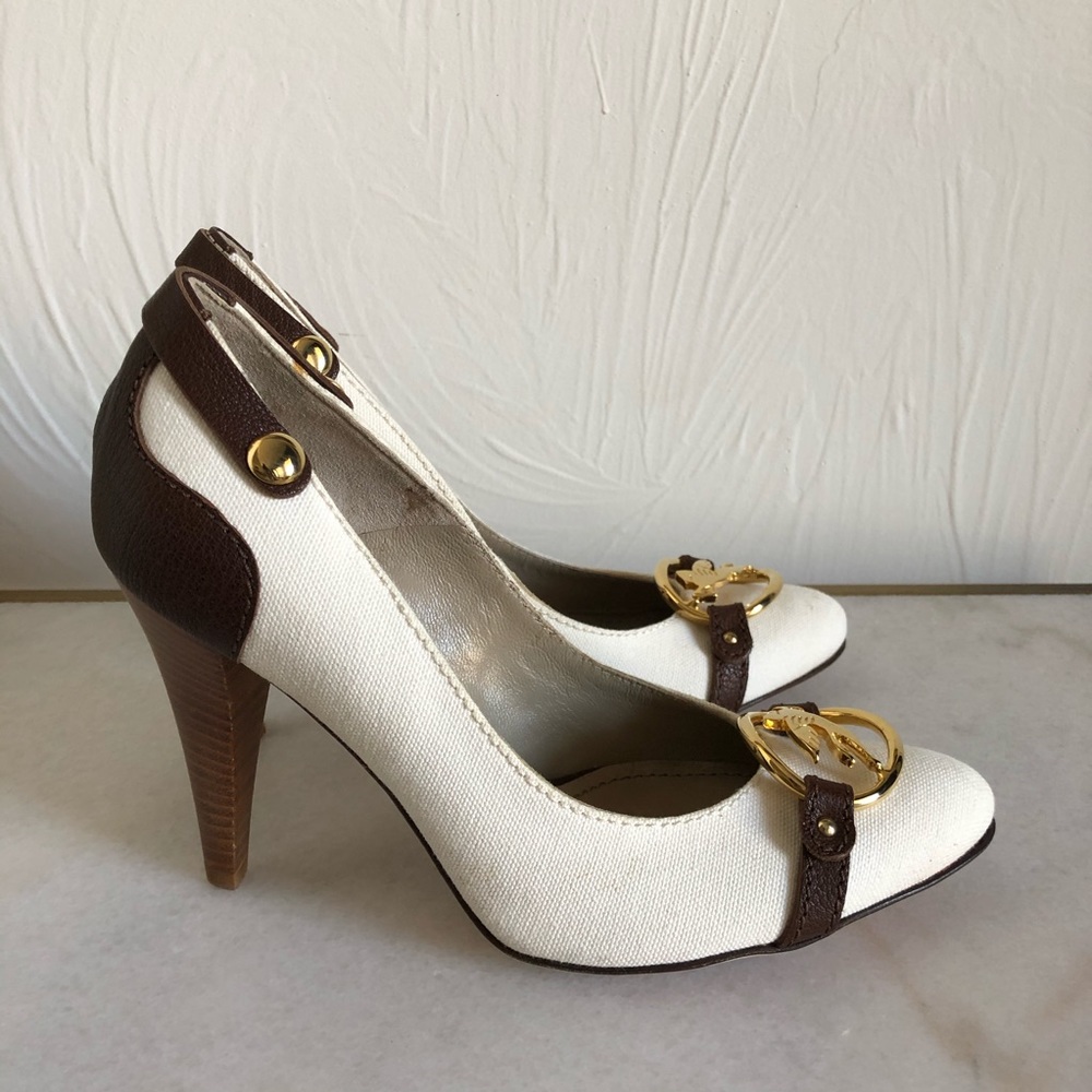 ETRO White and Leather Heels - Picture 7 of 8